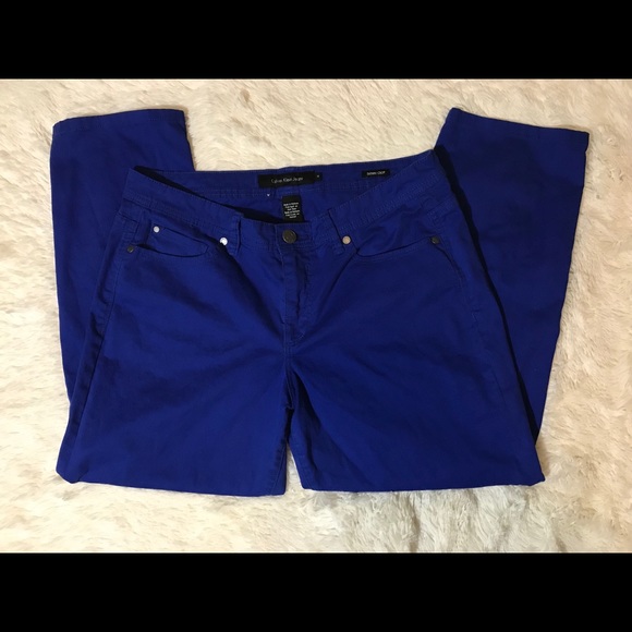 Calvin Klein Blue Power Stretch Skinny Crop Jeans - Picture 4 of 8